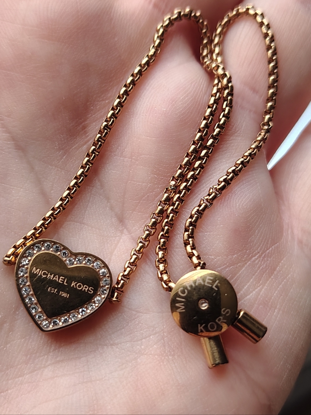 Michael Kors Pave Heart Slider Bracelet
